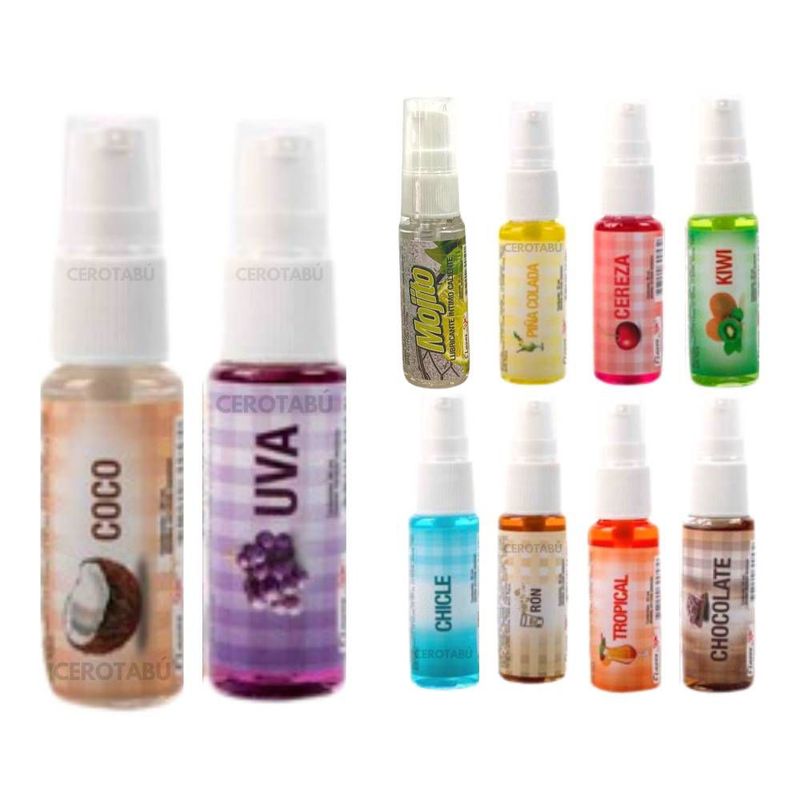 FLAVOR SEX - Lubricante Intimo Caliente Saborizado En Spray x60 ml