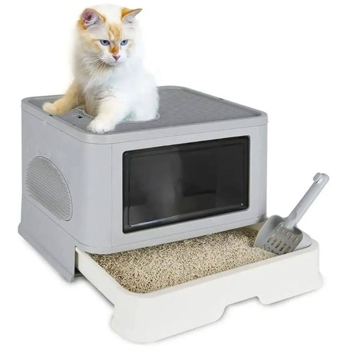 ONE PIXEL - Arenero Para Gatos Cerrado Eliminador De Olores