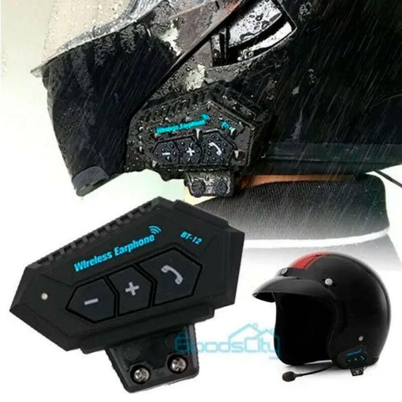 GENERICO - Intercomunicador Para Casco De Moto Auricular Bluetooth BT-12