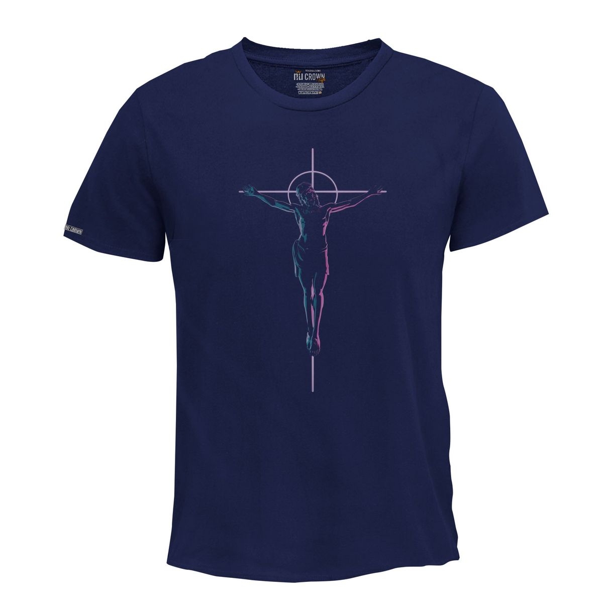 CREACIONES NU CROWN - Camiseta Jesucristo cruz de colores Hombre Color Azul