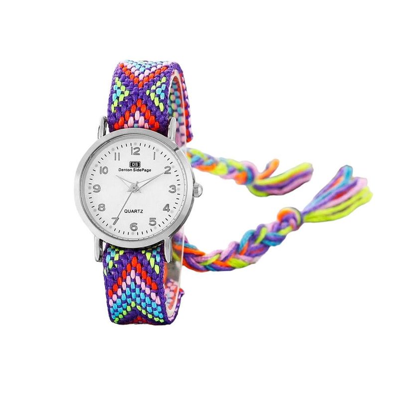DAYOSHOP - Reloj Tejido Artesanal Dama Mujer + Estuche