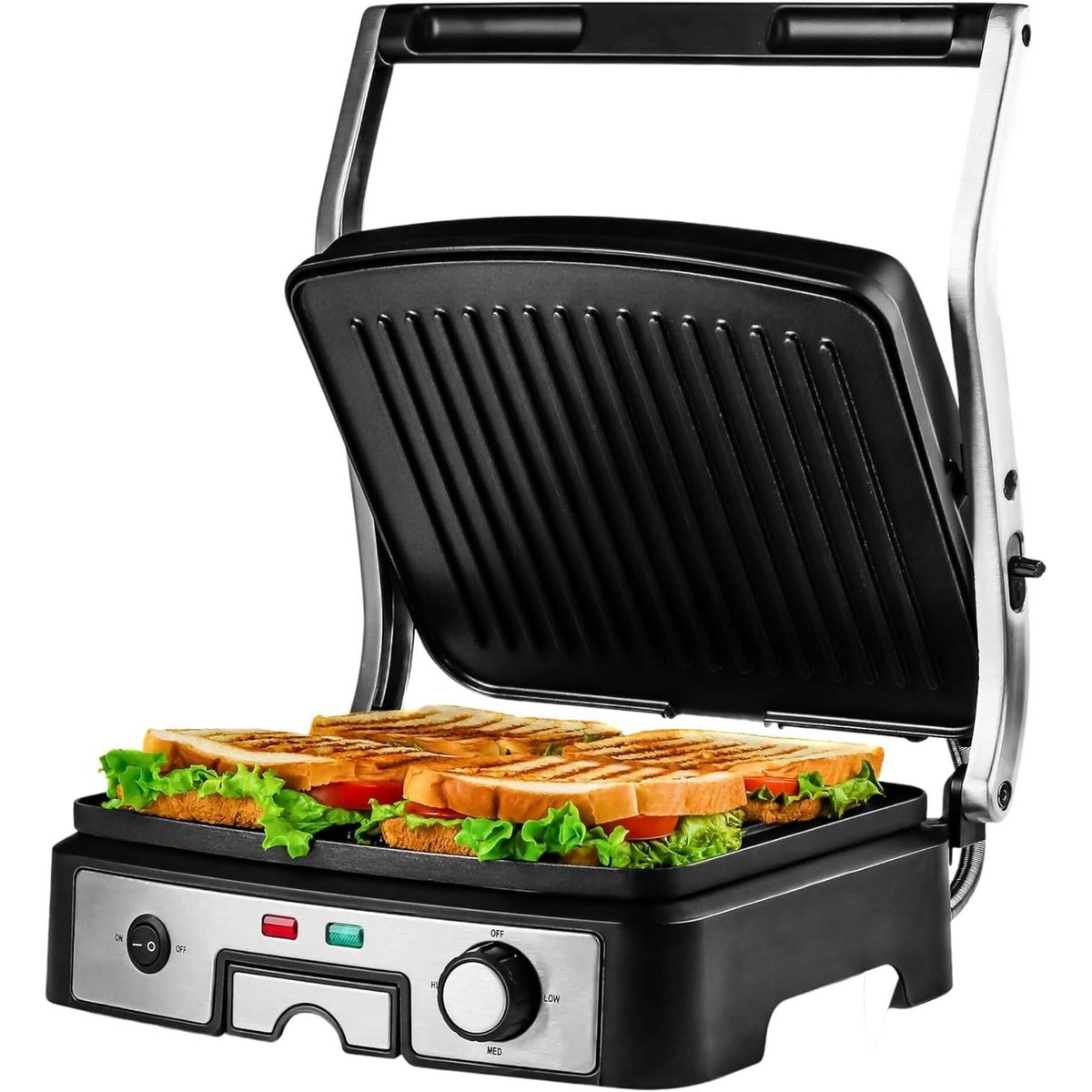 SANKEY - Sanduchera Panini Gourmet Acero Inoxidable Sankey