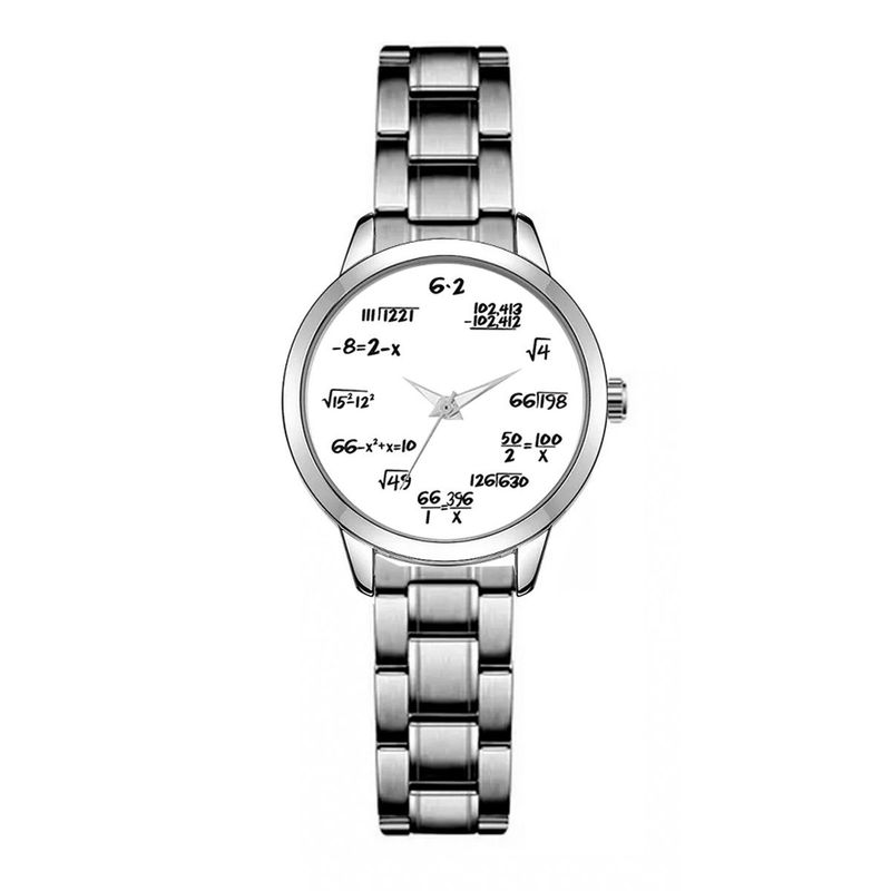 DAYOSHOP - Reloj Matematico Formulas Acero Dama + Estuche