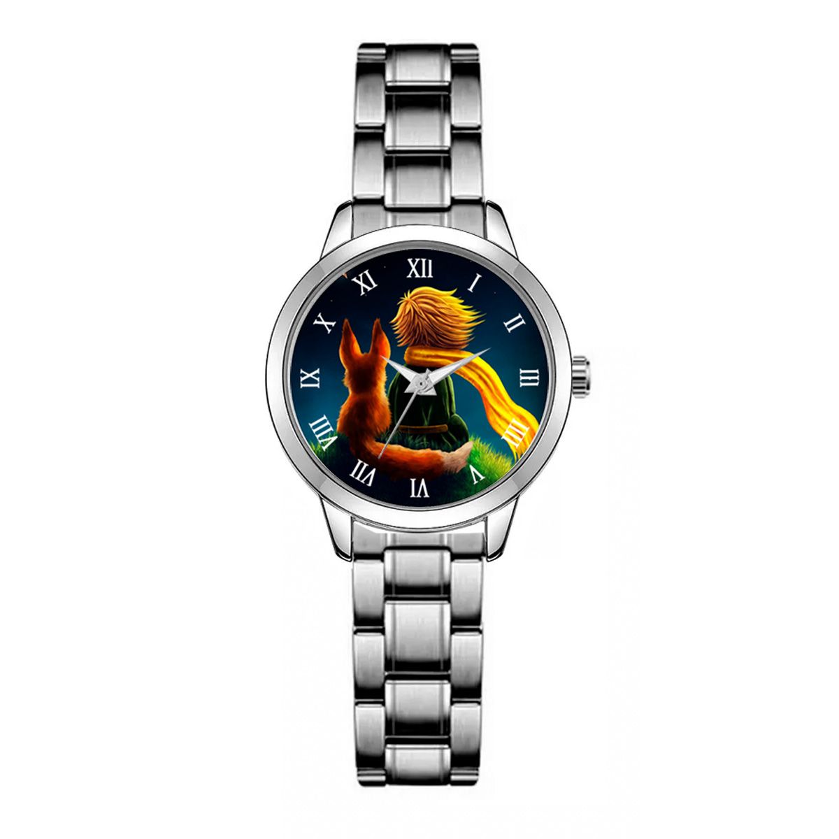 DAYOSHOP - Reloj Principito Zorrito Acero Dama + Estuche