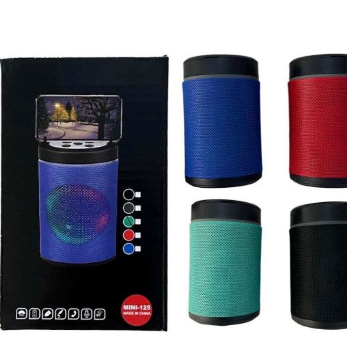 ZHOPI CO - Parlante Bluetooth Con Soporte Y Luces MinI 125