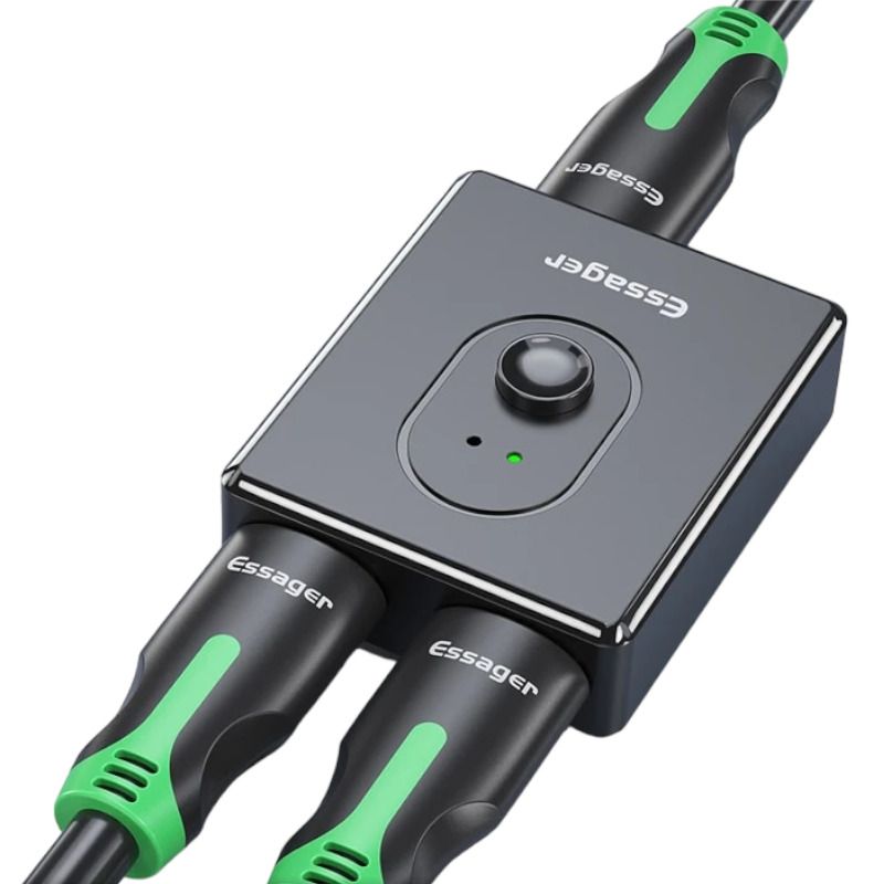 GENERICO - Splitter switch conmutador hdmi 4k essager multidireccional 1x2 2x1