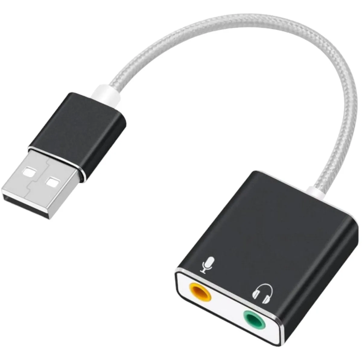 GENERICO - Tarjeta De Sonido Externa 7,1 Tipo USB Audífono Y Micrófono