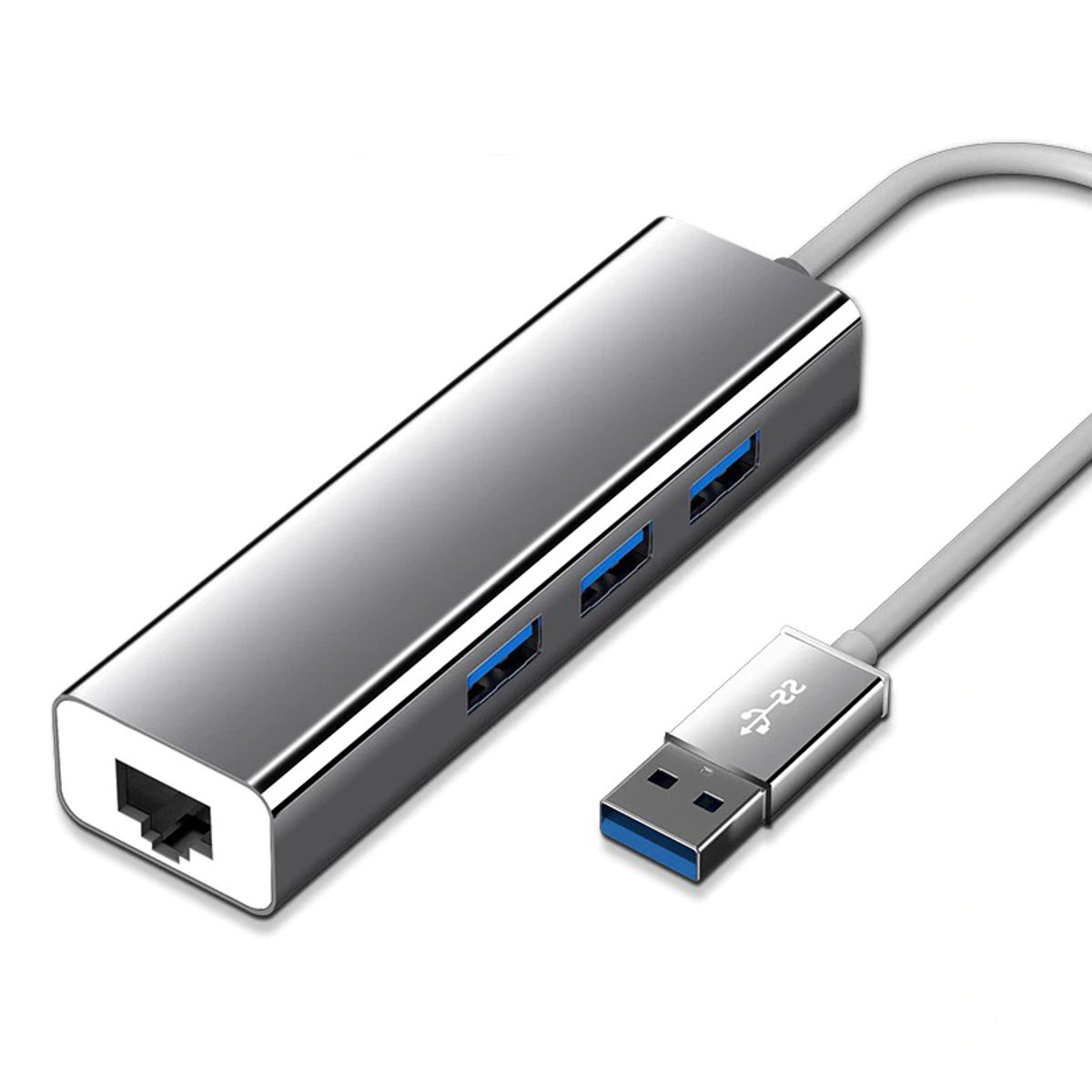 GENERICO - Adaptador de red usb 30 a rj45 ethernet + hub 30 multipuer