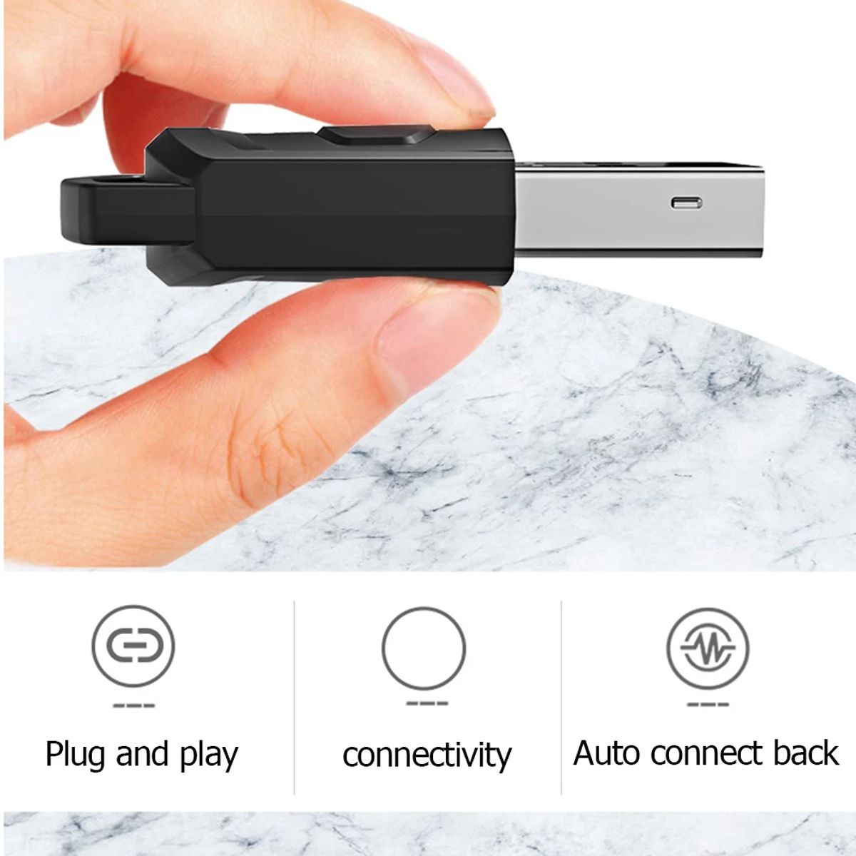 GENERICO - Adaptador usb bluetooth PC  PS4 y PS5 para auriculares bluetooth