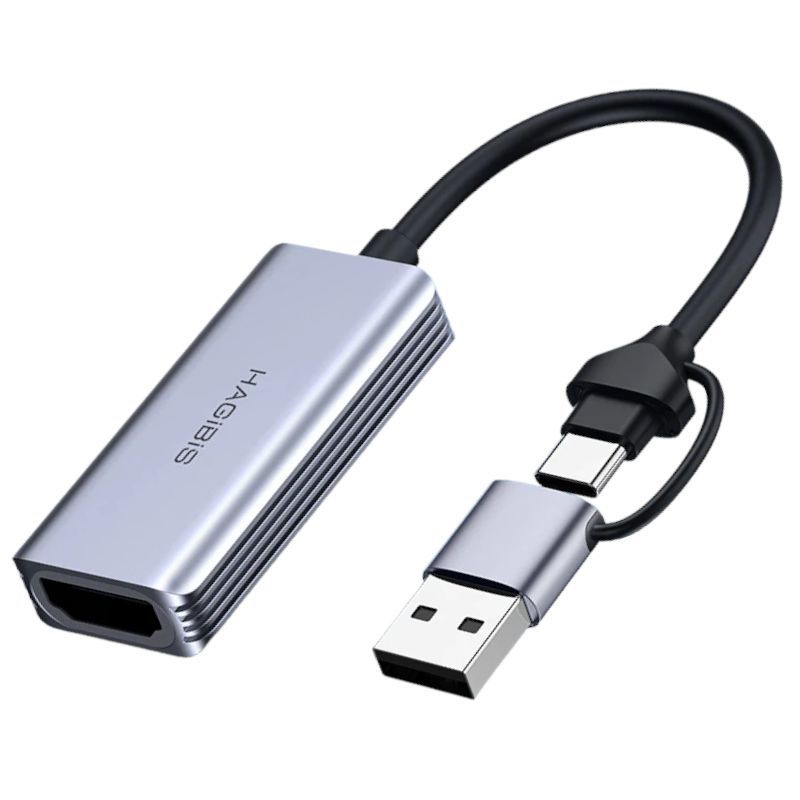 GENERICO - Tarjeta Capturadora Grabadora Video Hagibis USB-A USB-C 3.0 Hdmi 4k