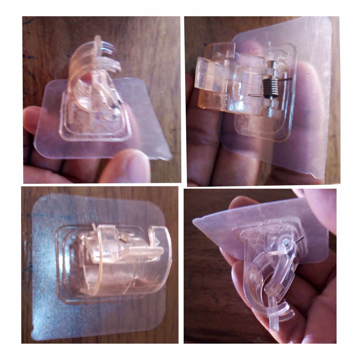 GENERICO - kit x4 soporte adhesivo barra cortina Multiuso sin perforar