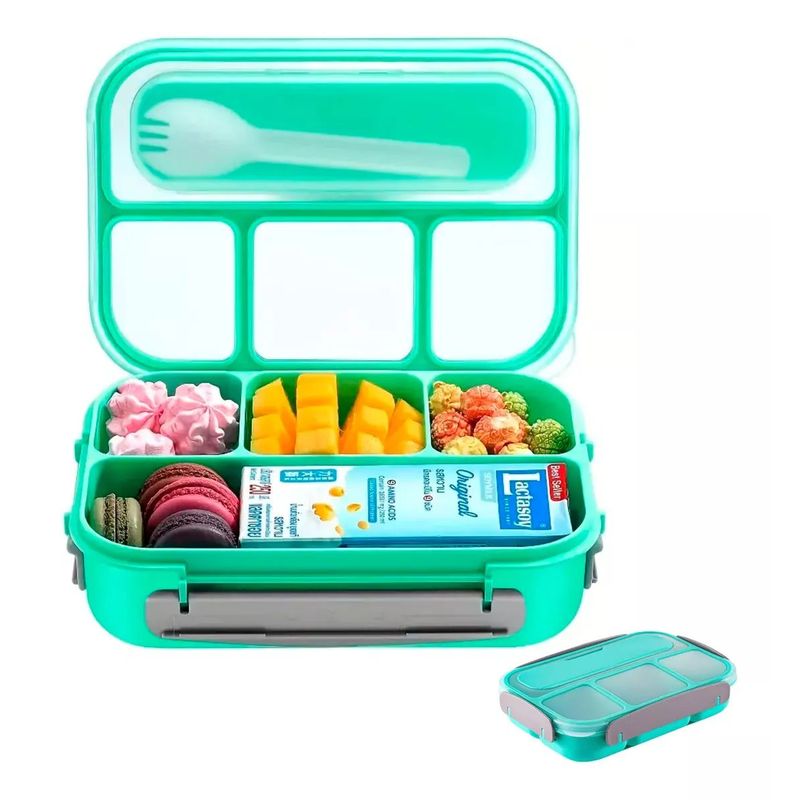 SHENGSHOU - Porta Comidas Tupper Con Divisiónes Cubierto Libre De Bpa