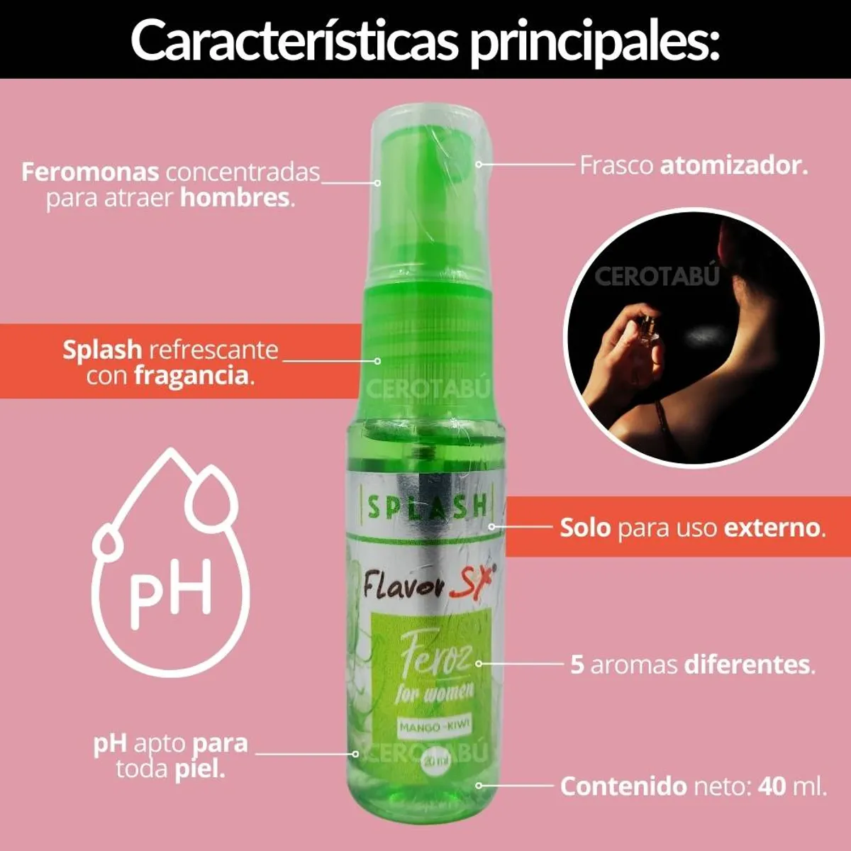 GENERICO - Perfume Locion Con Feromonas Femenino Atrae Hombres X20 Ml