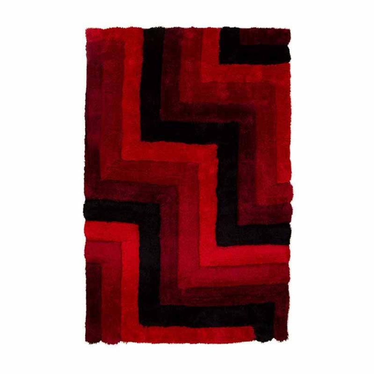 MITAPETE COM - Alfombra Tapete 3D 120 X 170cms Rojo Negro