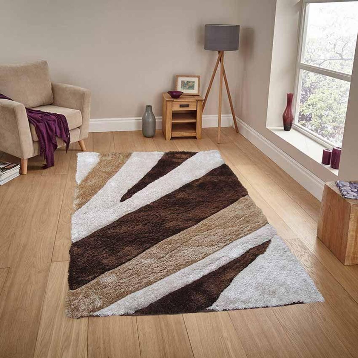 MITAPETE COM - Alfombra Tapete 3D 120 X 170cms Cafe