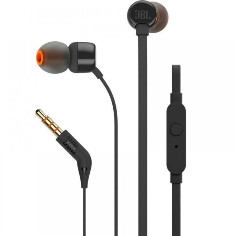 JBL - Audífonos JBL Alámbricos In Ear Manos Libres T110 Negro