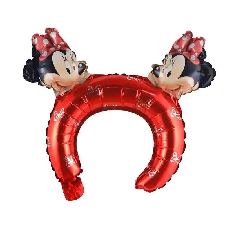 GENERICO - Diademas inflables Mickey - Minnie (1 unidad) - Rojo
