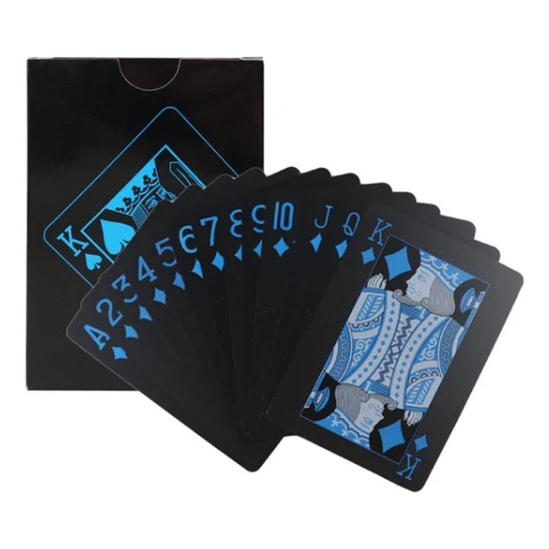 GENERICO - Cartas Baraja De Poker Black De Lujo Ultra Fino - Azul - Talla única