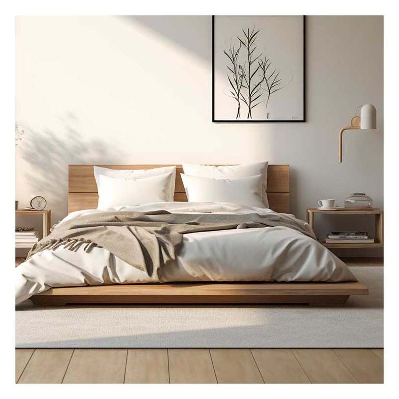 22 GRADOS DECORACION - Cama Nilo en Roble para colchon 2x2mt 22grados decoracion