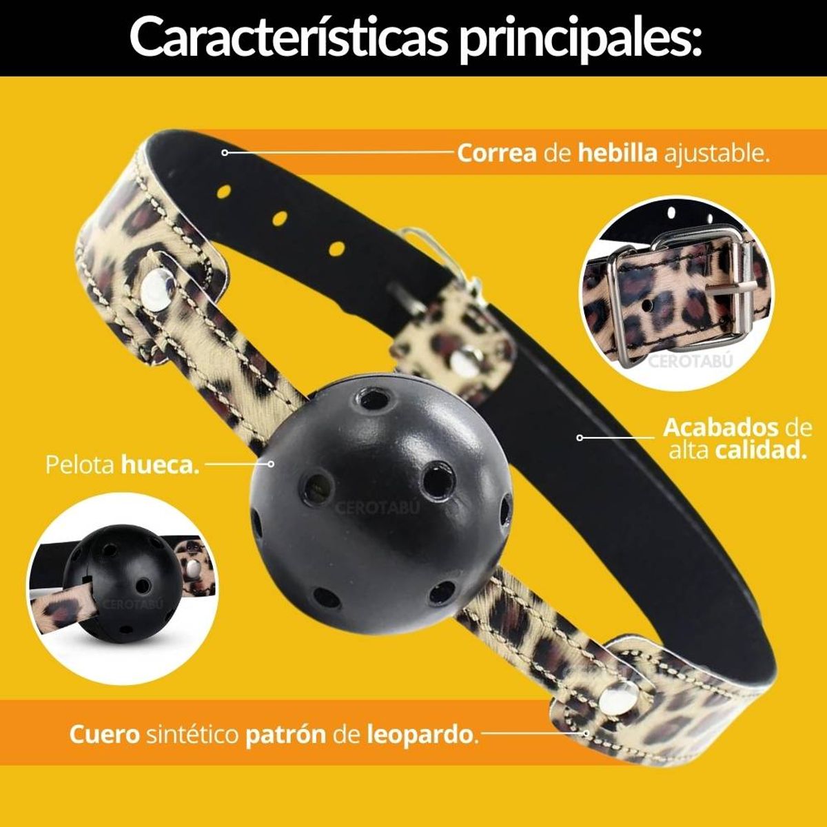 GENERICO - Mordaza Print Bola Sometedor Bondage Bdsm Juguete Sexual