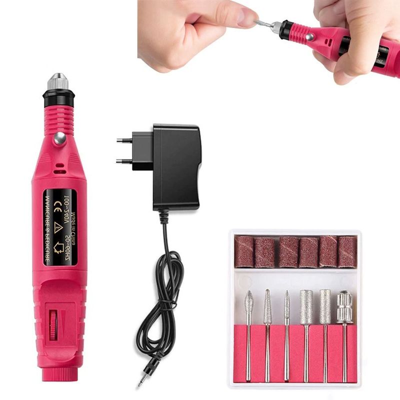 GENERICO - Kit Pulidor De Uñas Eléctrico Lima Acrilico Manicure