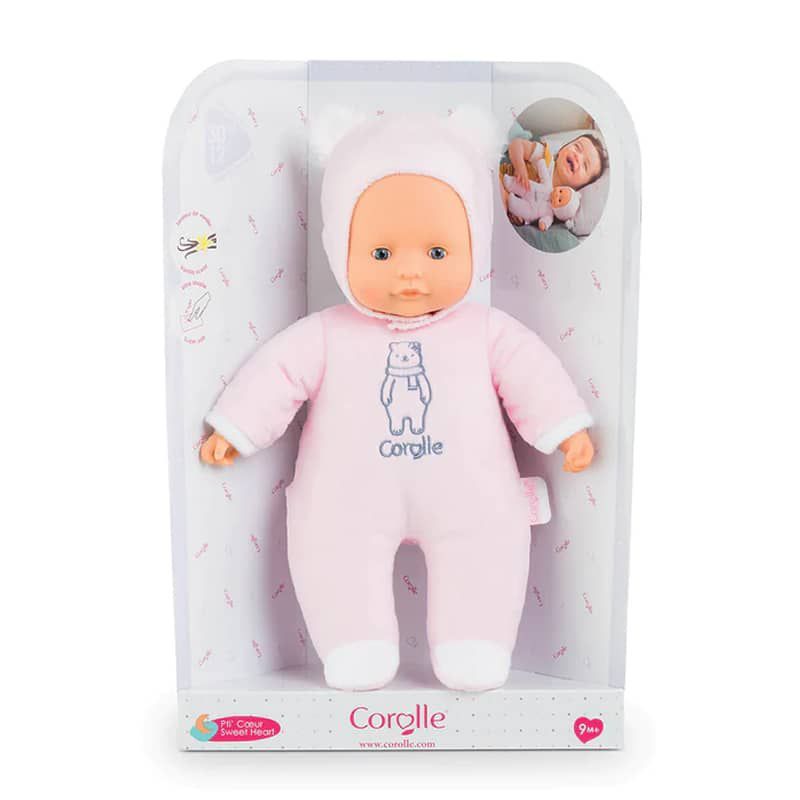 COROLLE - Bebe De Peluche Dulce Corazon De Oso Rosado Corolle