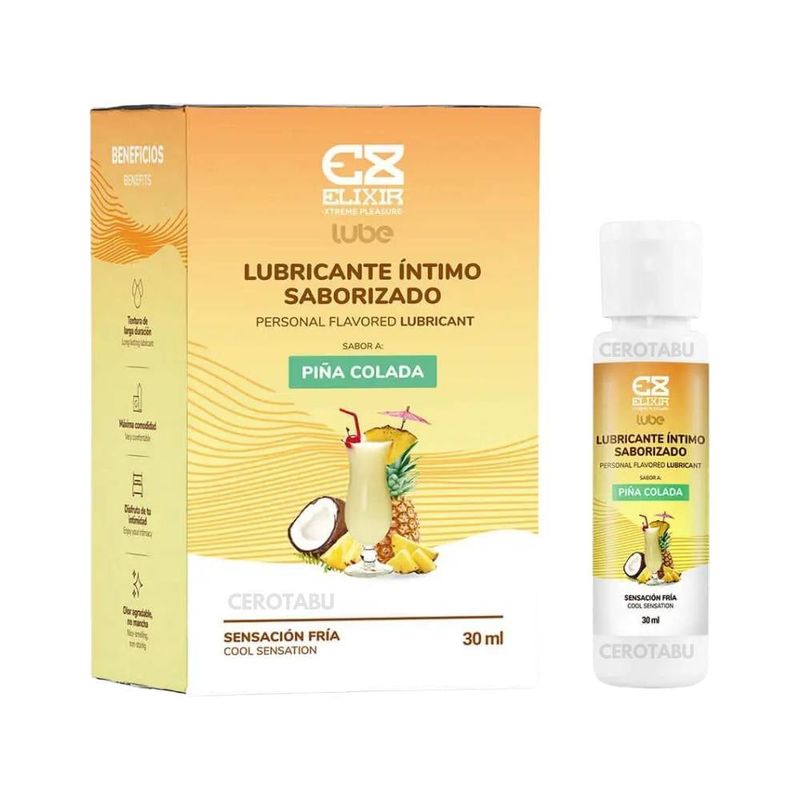 ELIXIR - Lubricante Frio Elixir Sabor Piña Colada X30ml Alta Calidad