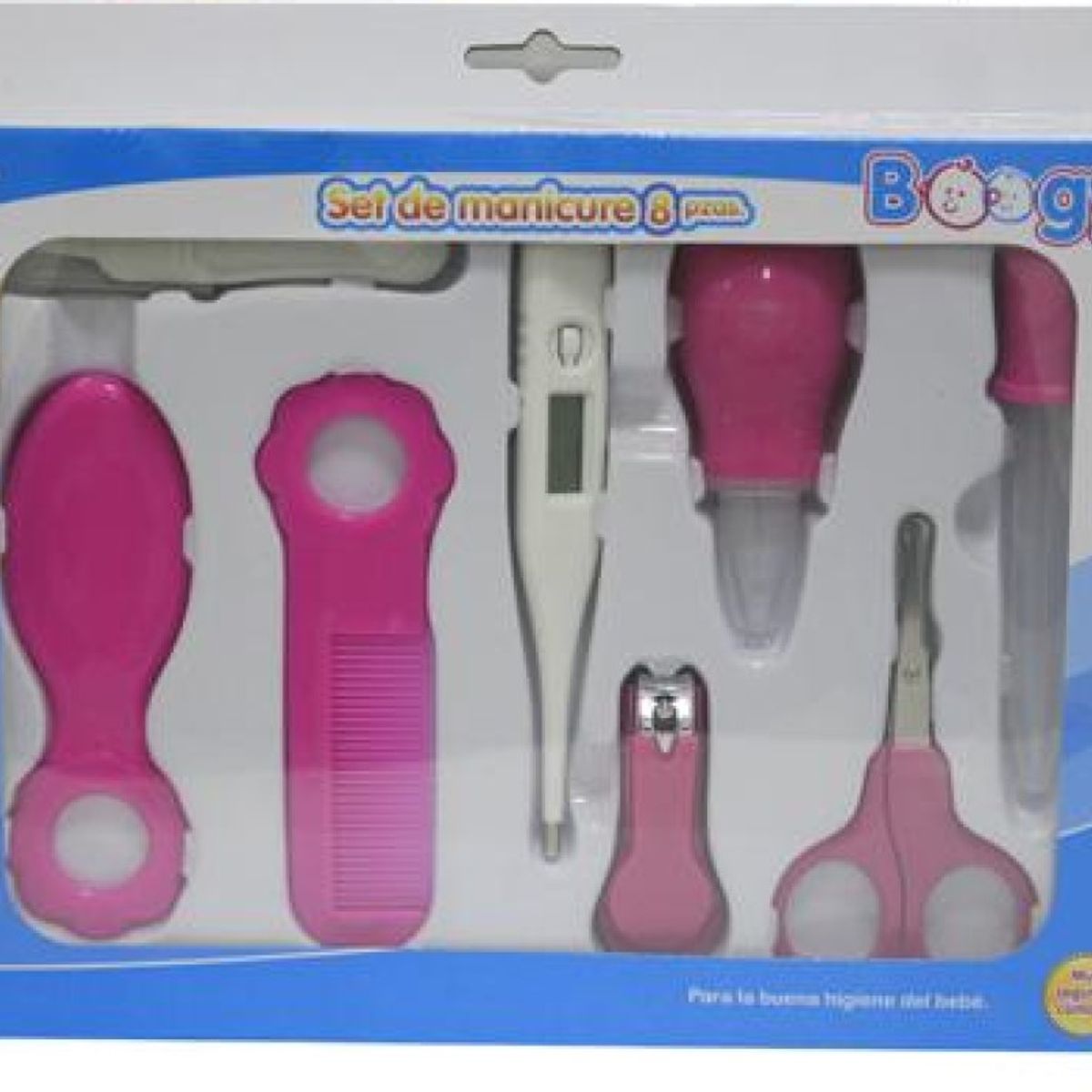 GENERICO - Kit Set Cirugía Cuidado Bebe CortaUñas Salud 10 piezas ROSA