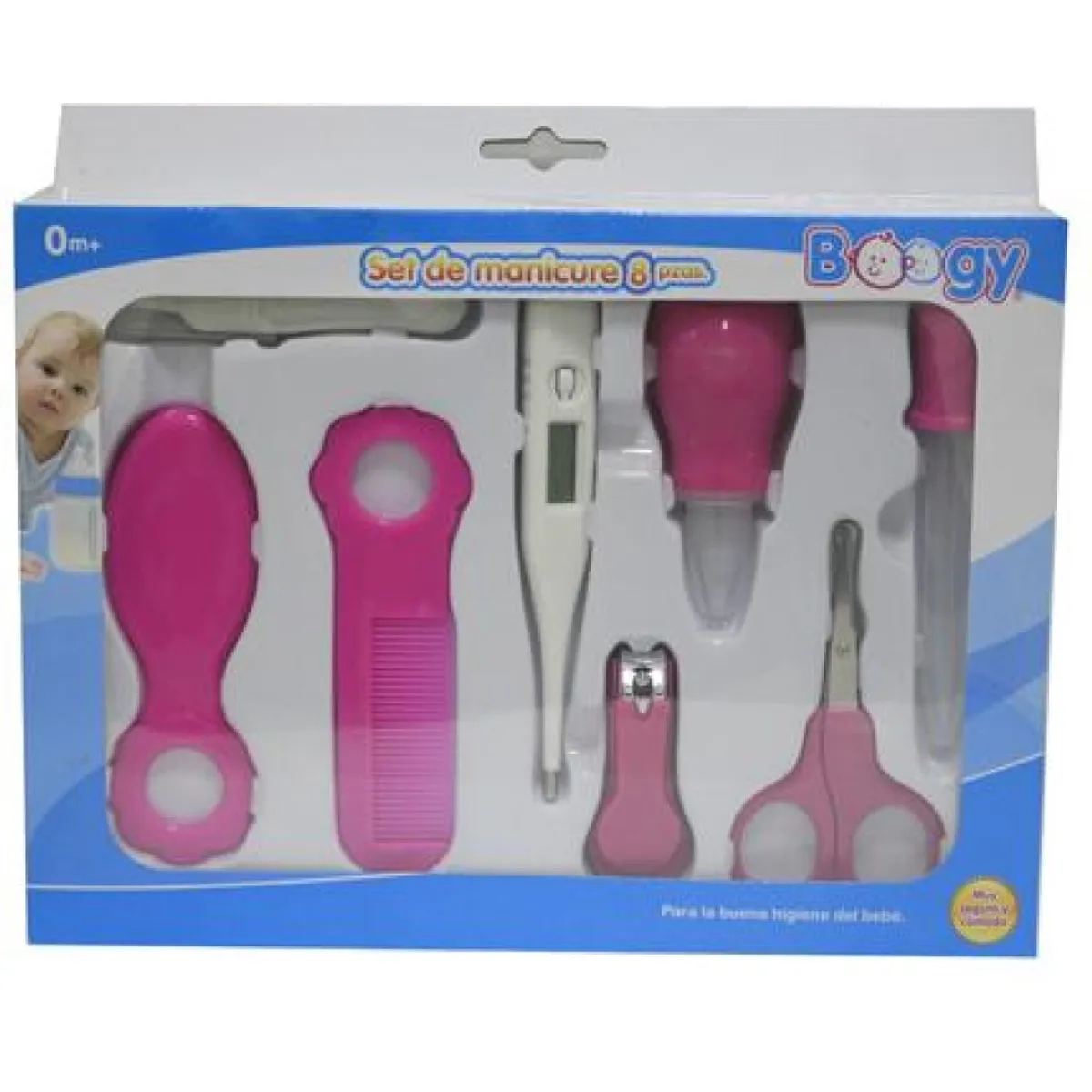 GENERICO - Kit Set Cirugía Cuidado Bebe CortaUñas Salud 10 piezas ROSA
