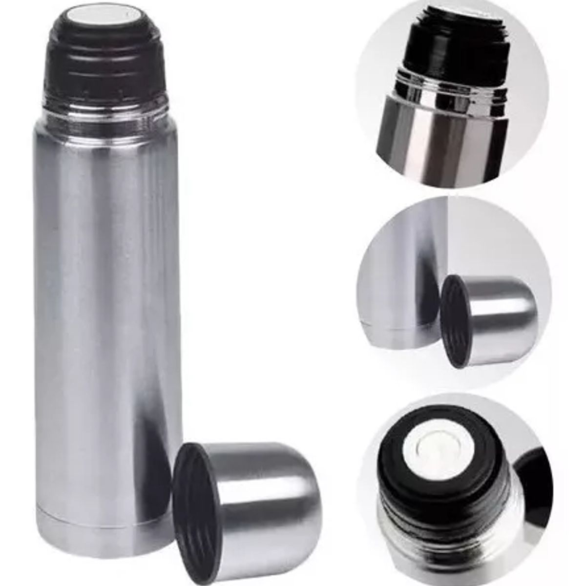 DIANSHENG - Termo Bala 1 Litro Acero Inoxidable Matero Pico Cebador Mate