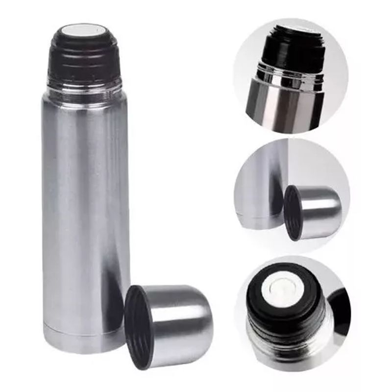 DIANSHENG - Termo Bala 1 Litro Acero Inoxidable Matero Pico Cebador Mate