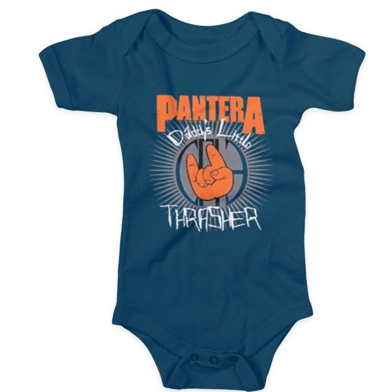 BABY MONSTER - Ropa Bebe Body-Bodie Rock Pantera Azul Baby Monster_.