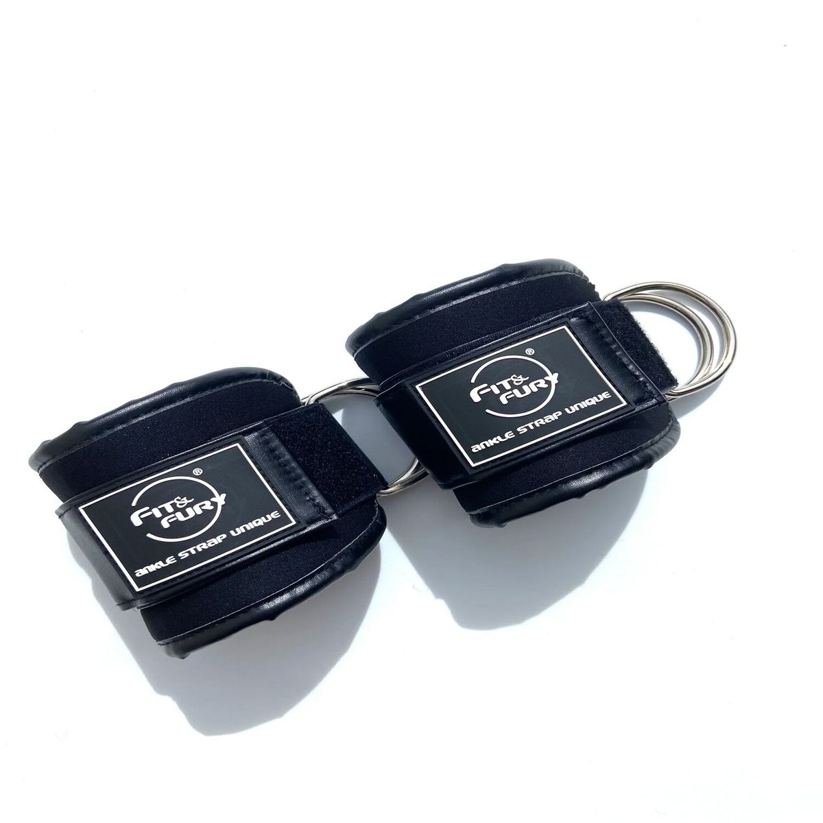 FIT AND FURY - Tobilleras polea baja premium negro Fit and Fury