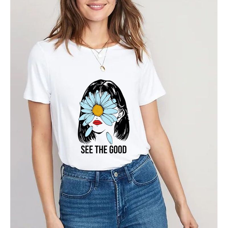 FLORESA - Camiseta Mujer Estampado Floresa