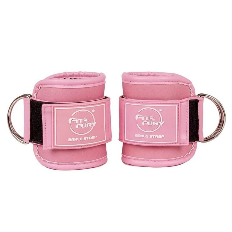 FIT AND FURY - Tobilleras polea baja premium rosa Fit and Fury