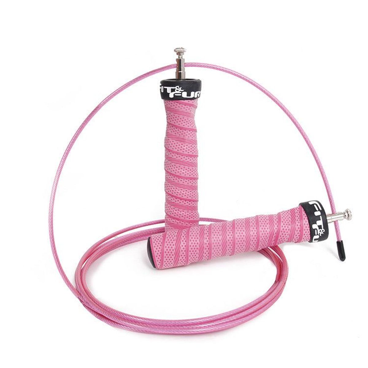 FIT AND FURY - Lazo para saltar en guaya color rosa Fit and Fury