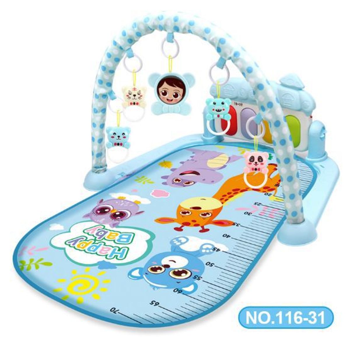GENERICO - Gimnasio Para Bebe Didáctico Jirafa Azul