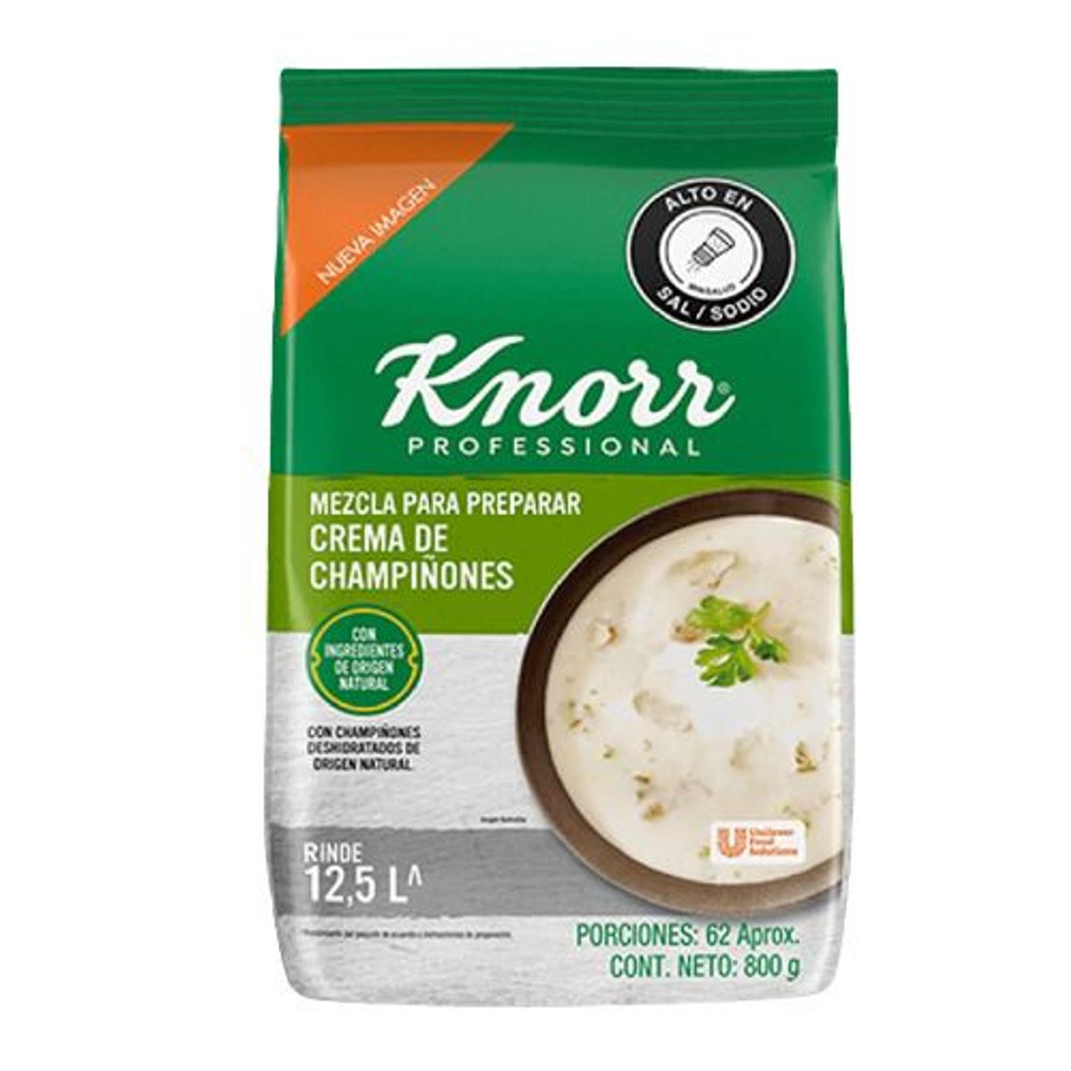 KNORR - Mezcla para Preparar Crema de Champiñones Knorr X 800g