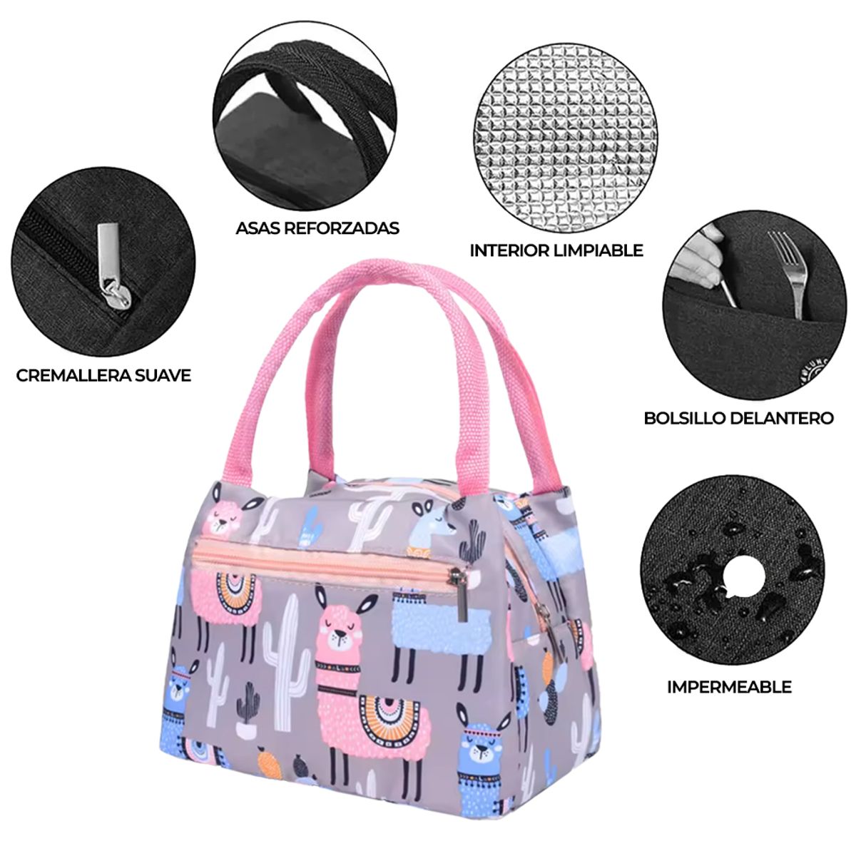 BOOGY - Nevera bolso lonchera termica materna lactancia Rosado