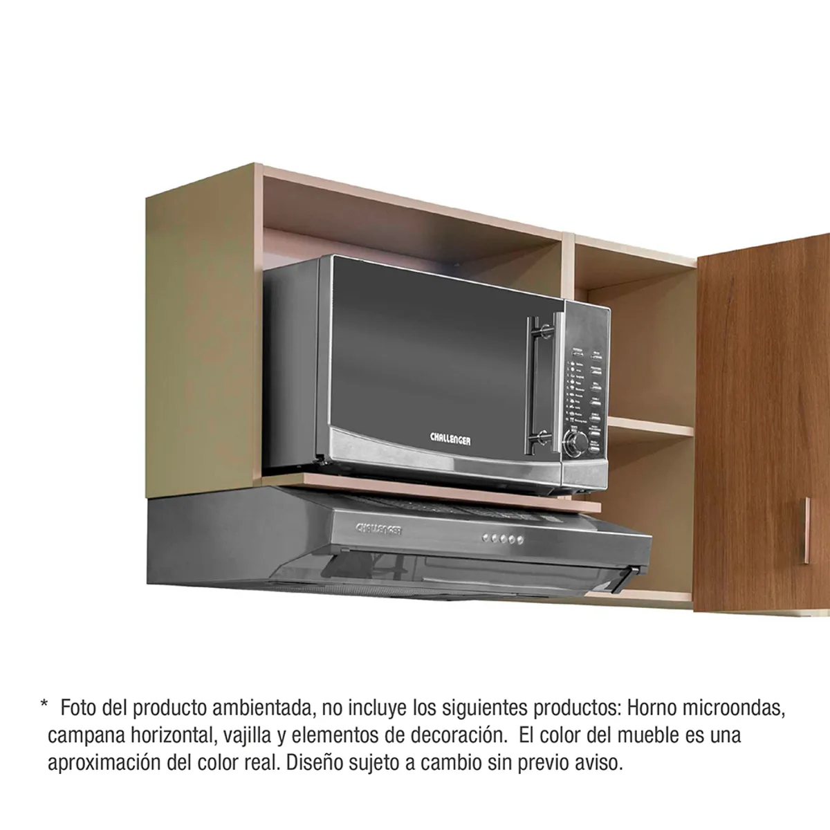 CHALLENGER - Mueble superior cocina Acandi 180 cm 3 puertas micro