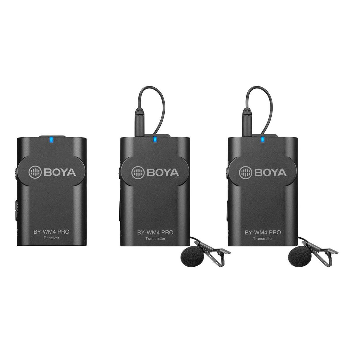 BOYA - Micrófono inalámbrico de solapa doble BOYA BY-WM4 PRO K2  Negro