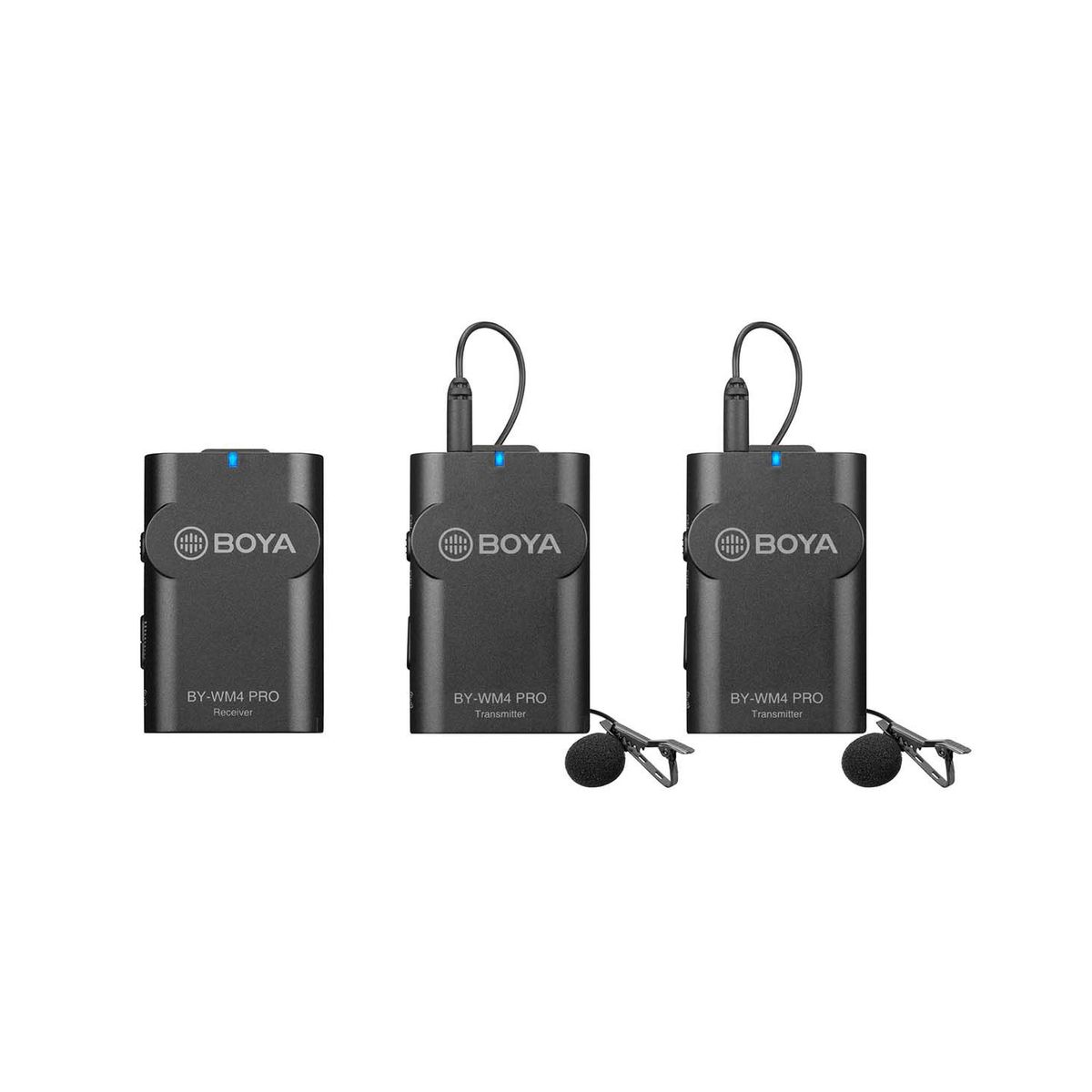 BOYA - Micrófono inalámbrico de solapa doble BOYA BY-WM4 PRO K2  Negro