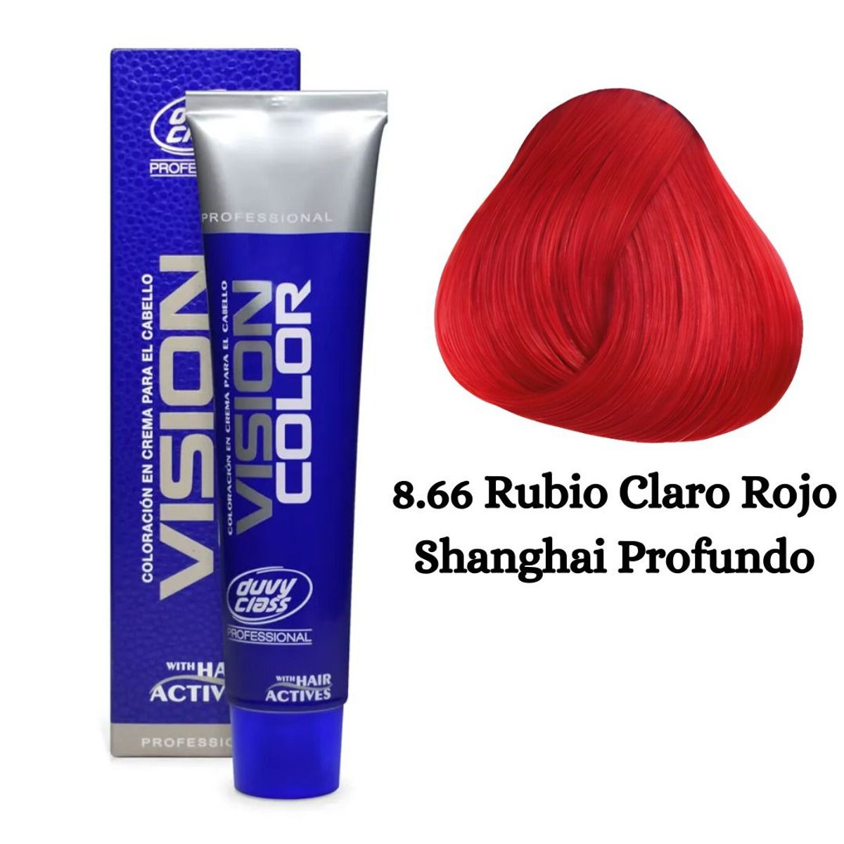 DUVYCLASS - Tinte Duvyclass Visión Color 8.66 Rubio Claro Rojo Shanghai Profundo