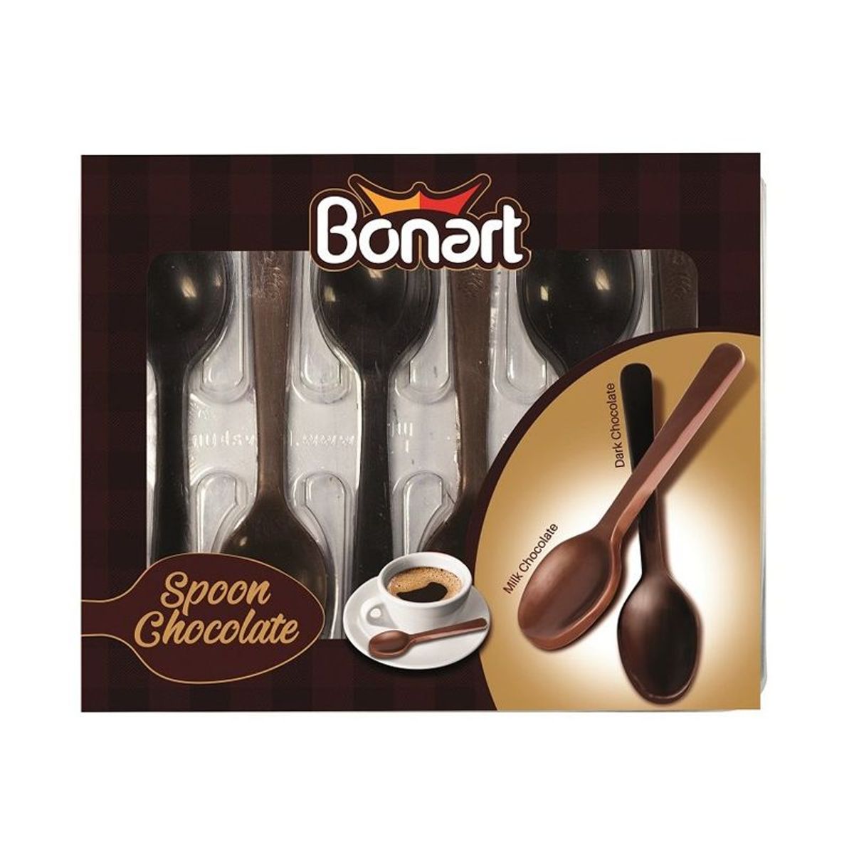 BONART - CUCHARAS DE CHOCOLATE OSCURO Y LECHE BONART 48g
