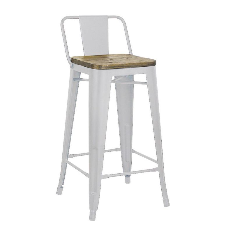ICONICA HOME GALLERY - Silla Para Barra Curul Vintage Blanca