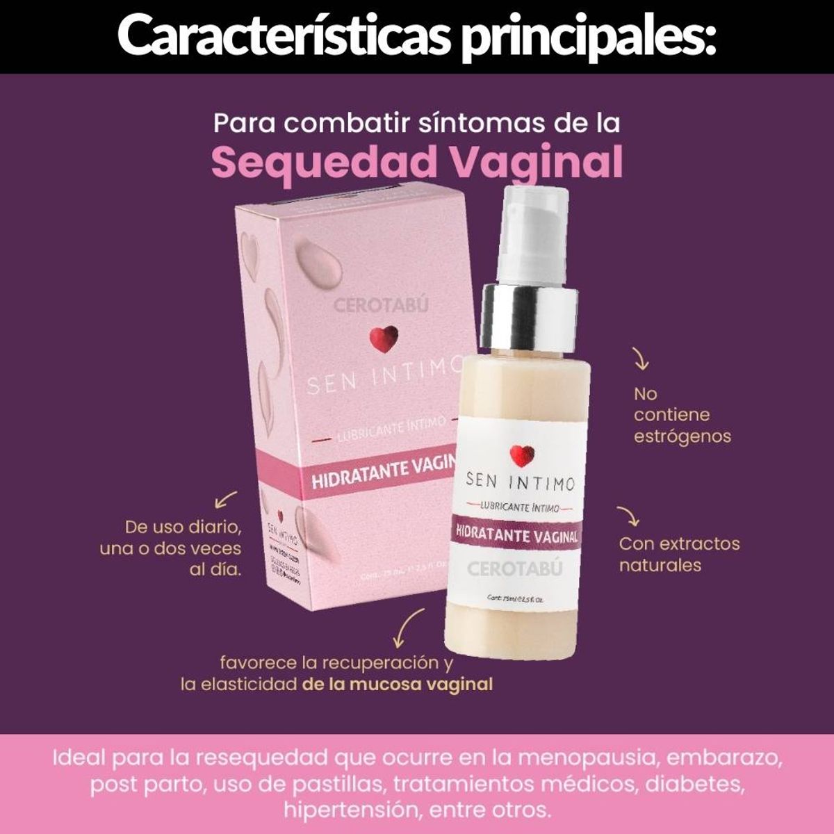 SEN INTIMO - Lubricante Hidratante Vaginal Senintimo x75 ml