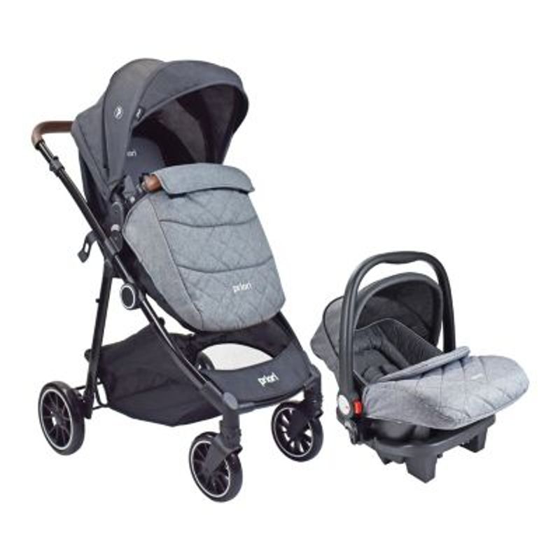 PRIORI - Coche bebé Travel System Aria Gris Oscuro Priori