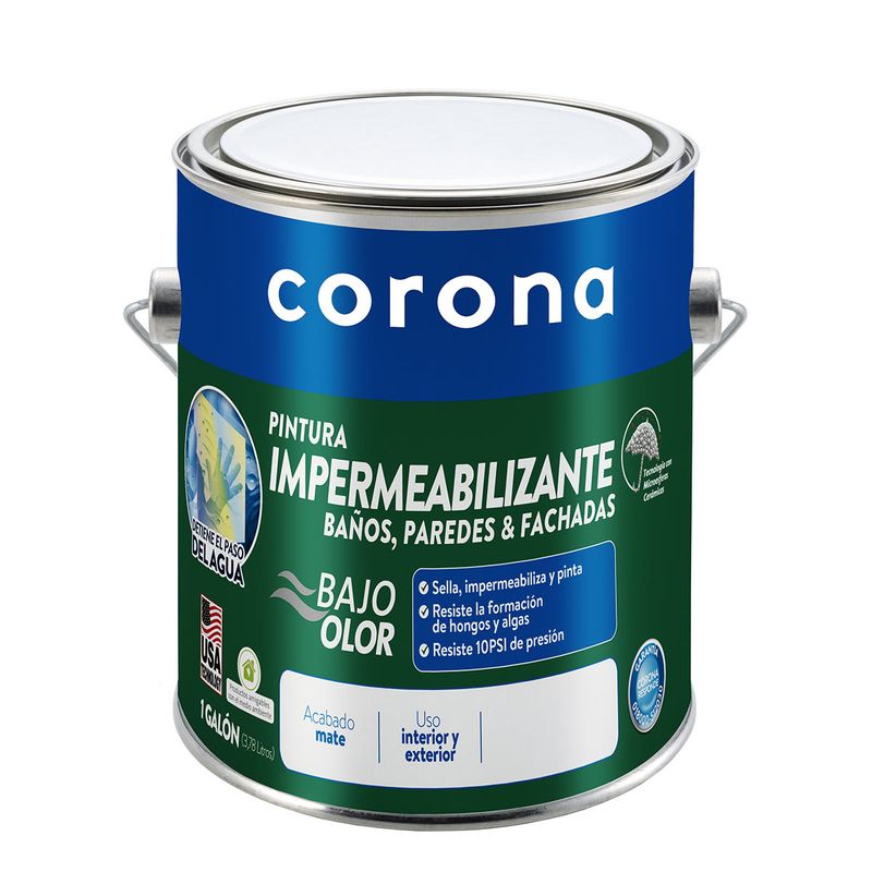 CORONA - Pintura Impermeabilizante Blanco 1 Galón
