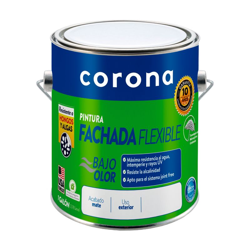 CORONA - Pintura Fachada Blanco 1 Galón