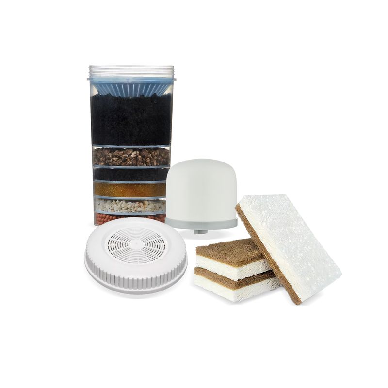 ECOTRADE - Kit 3 Repuestos Filtro Agua 14 Litros mas 3 Esponjas Ecotrade